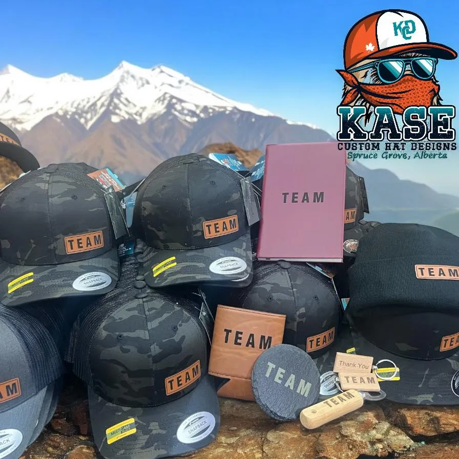 Canadian Made Leather Patch Hats and Toques and Promotional Items