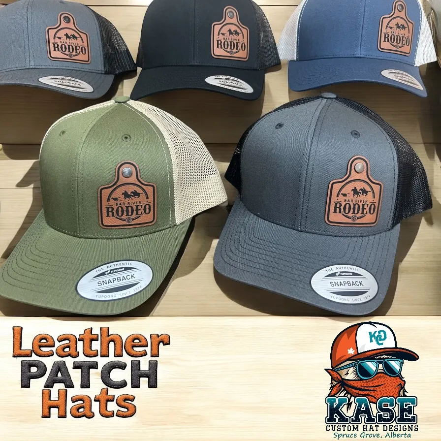 Leather Patch Hats Made in Canada No minimums