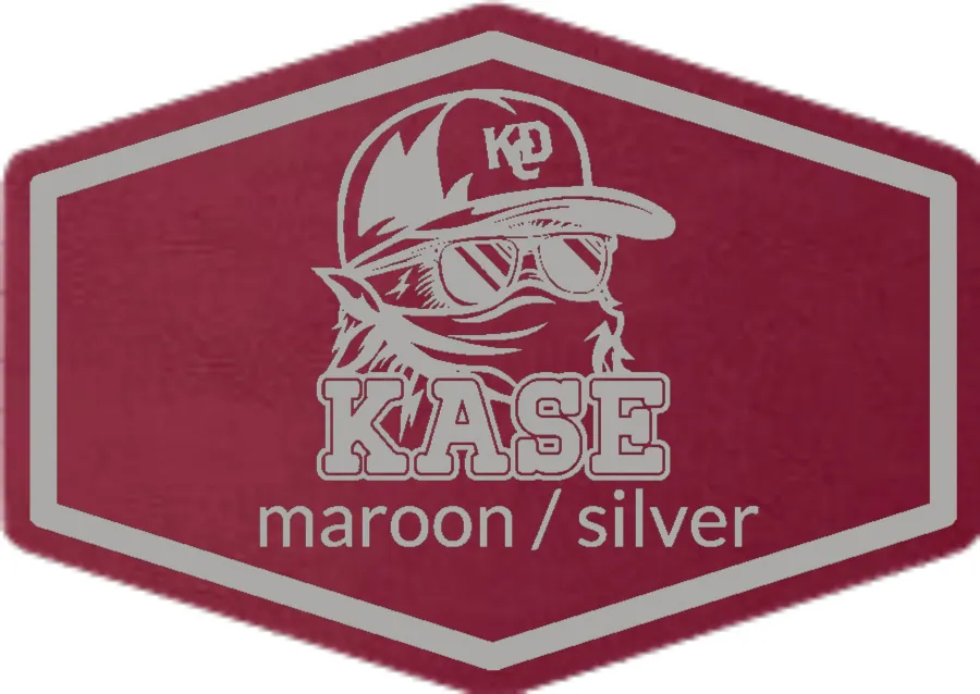 Custom Leather Patch Hats Canada Maroon Silver Leather