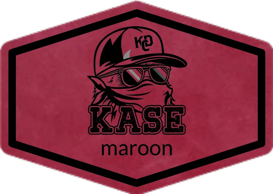 Custom Leather Patch Hats Canada Maroon/Black Leather