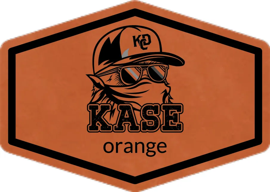 Custom Leather Patch Hats Canada Orange Leather