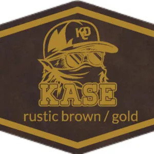 Custom Leather Patch Hats Canada Rustic Brown Gold Leather