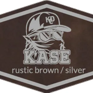 Custom Leather Patch Hats Canada Rustic Brown Silver Leather