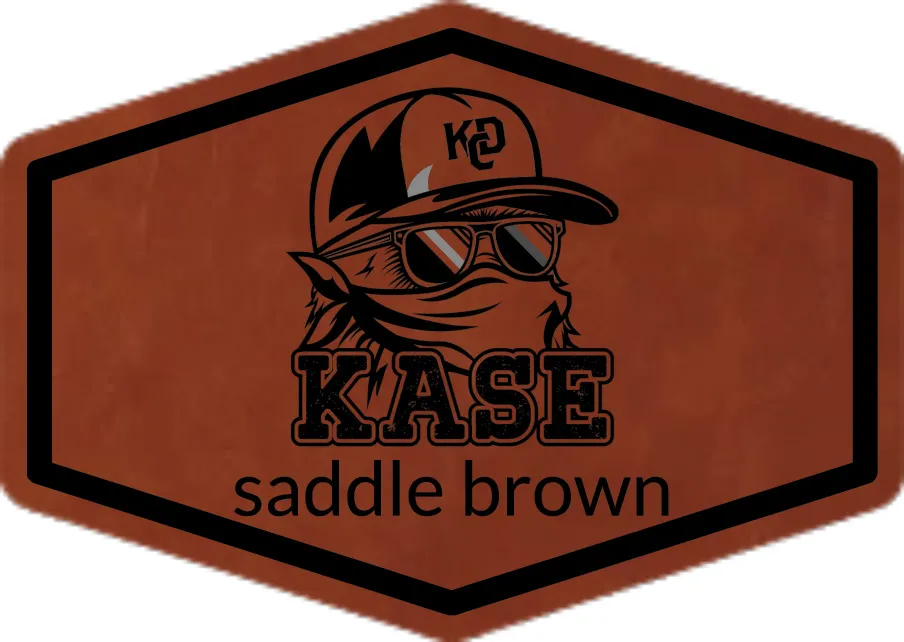 Custom Leather Patch Hats Canada Saddle Brown Leather