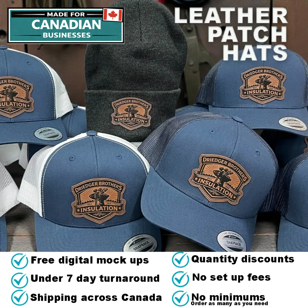 KASE Custom Canada Custom Leather Patch Hats